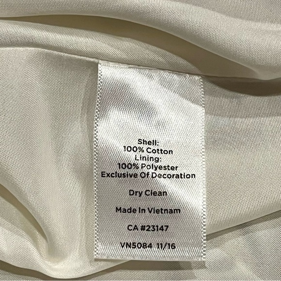 Talbots Black & White Floral Skirt Eyelet Trim Hem with Pockets 6P - Picture 5 of 6